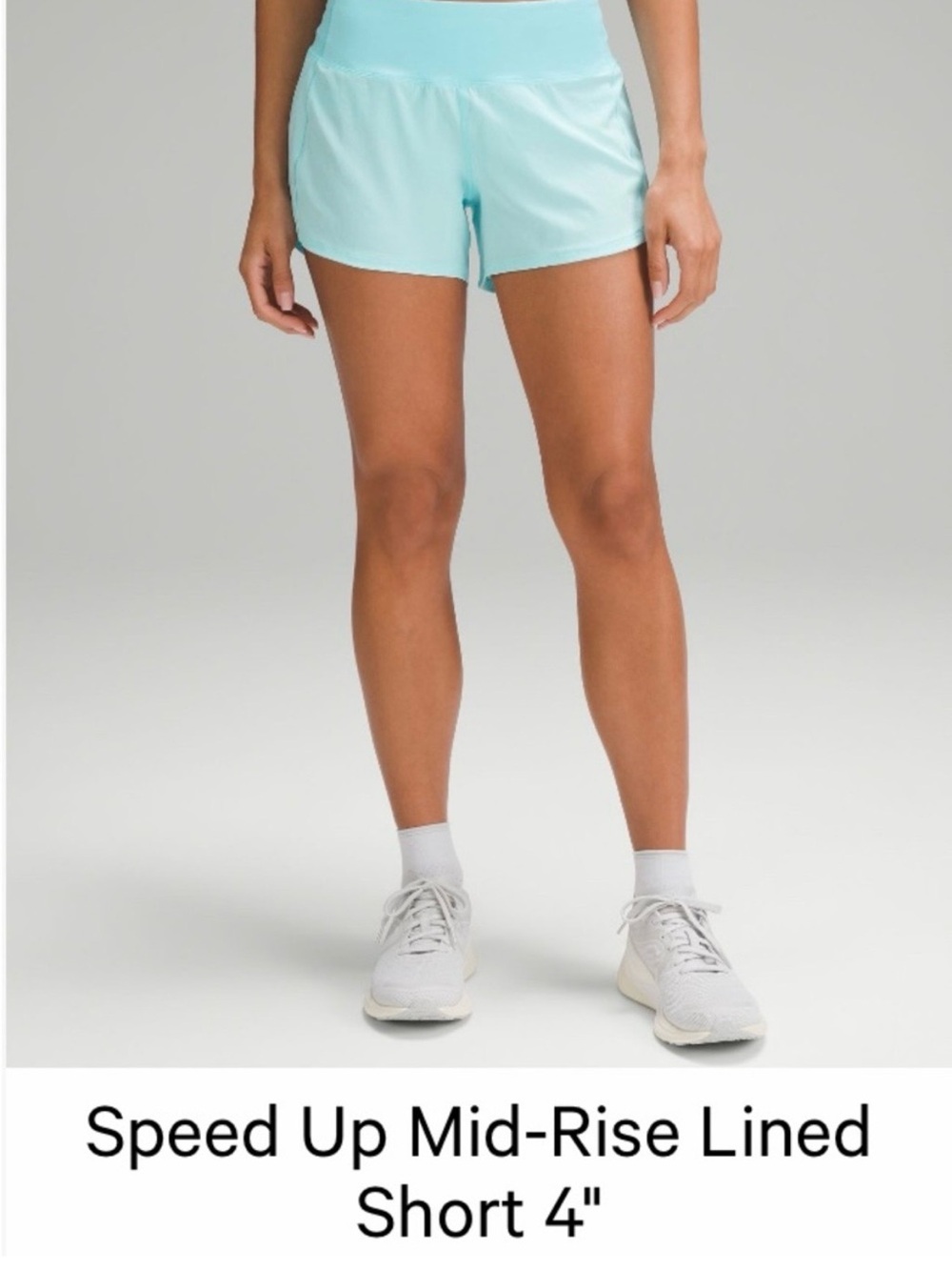 lululemon athletica Speed Up Mid-Rise Lined Short 4" - Light Aqua